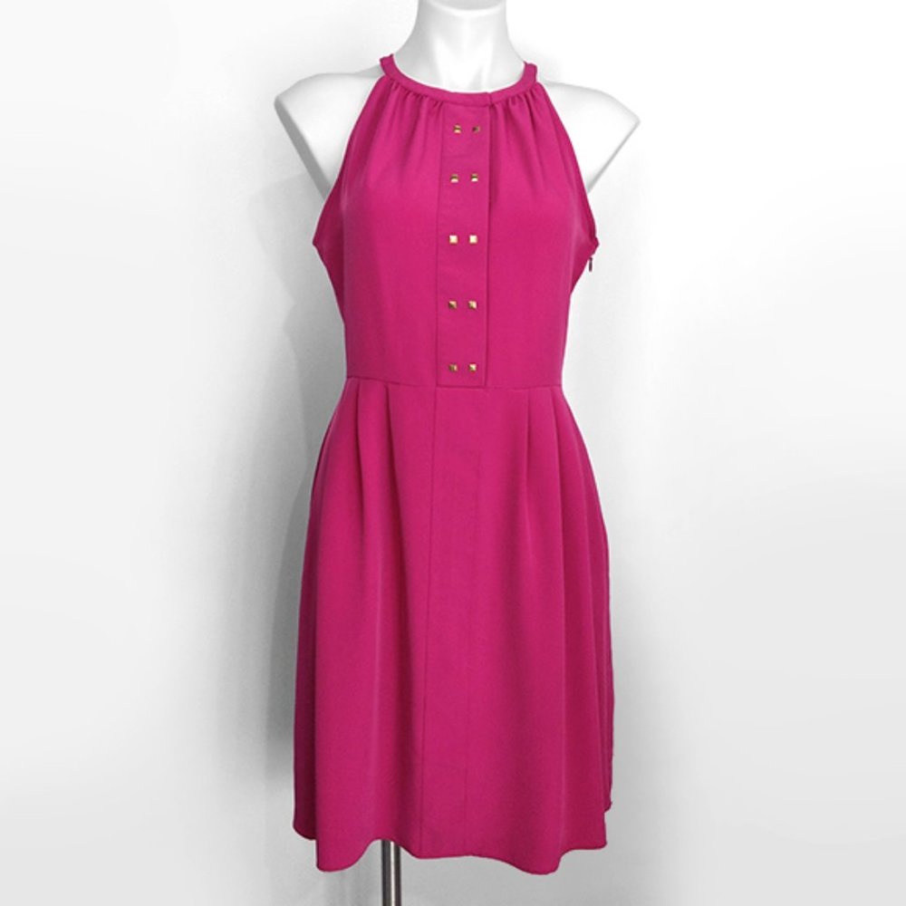 Attention Soft Flowy Fit n Flare Halter Dress M